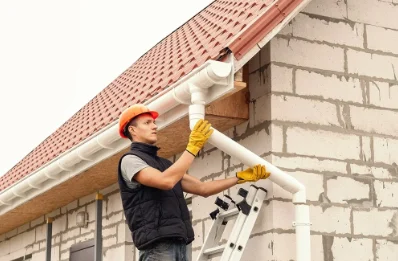 Pose et remplacement de gouttières à Brochon